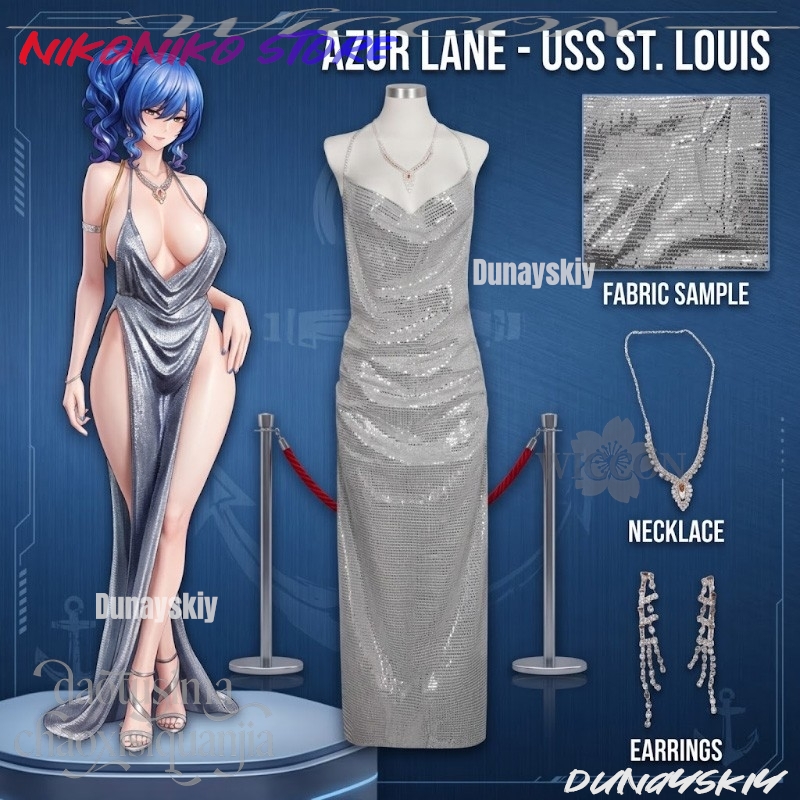 Evening Gown - Anime Gra Azur Lane Cosplay USS