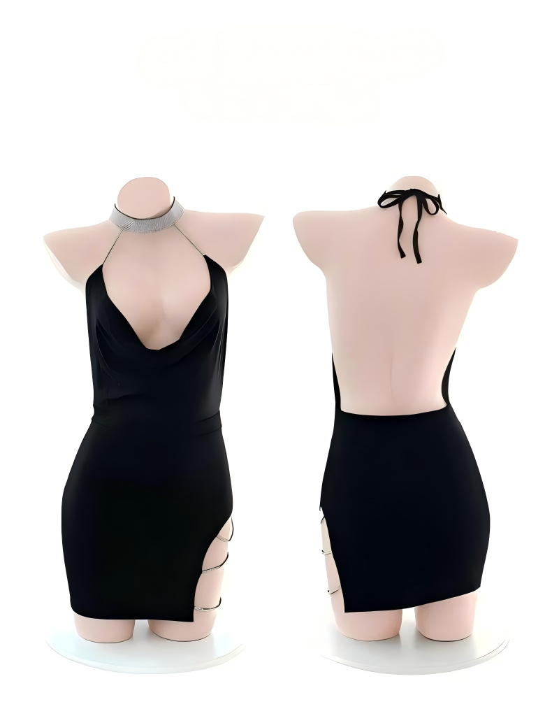 Lace Dress - Seksowna, bezramiączkowa bielizna plus size, seksowna