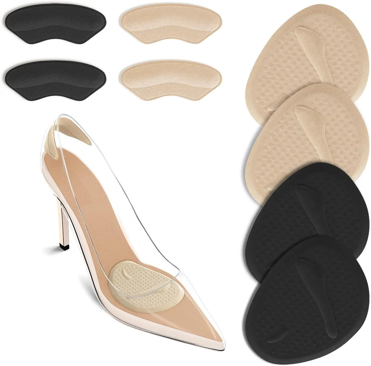 Womens Heels - 2 zestawy wkładek na pięty, poduszki