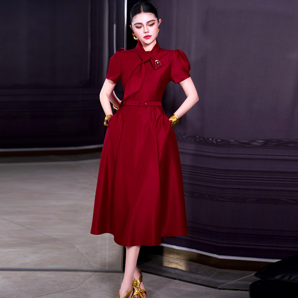 ZJYT Czerwona Sukienka Damska  – Women'S Red Formal Wear recenzja i cena