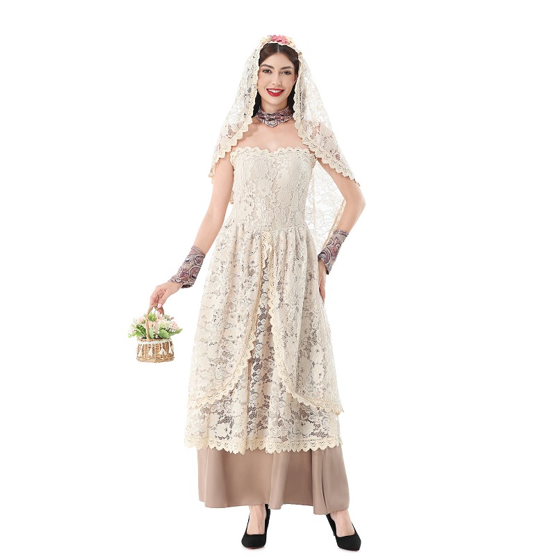 Damska, vintage sukienka maxi  – Wedding Dress recenzja i cena