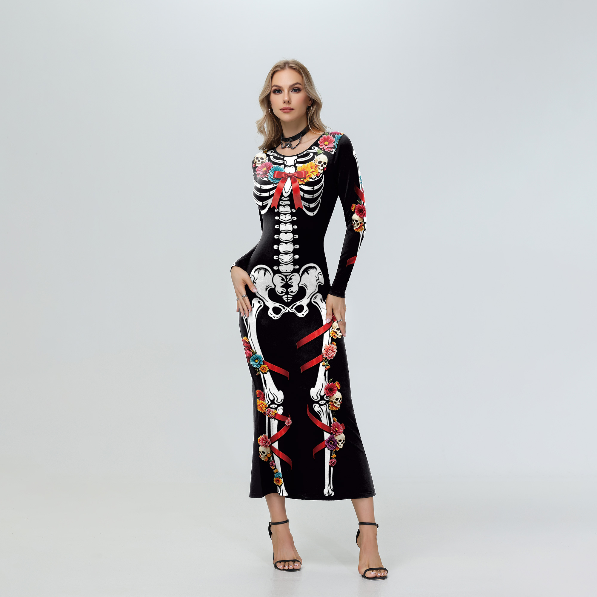 Halloweenowa sukienka midi z k – Women'S Red Formal Wear recenzja i cena