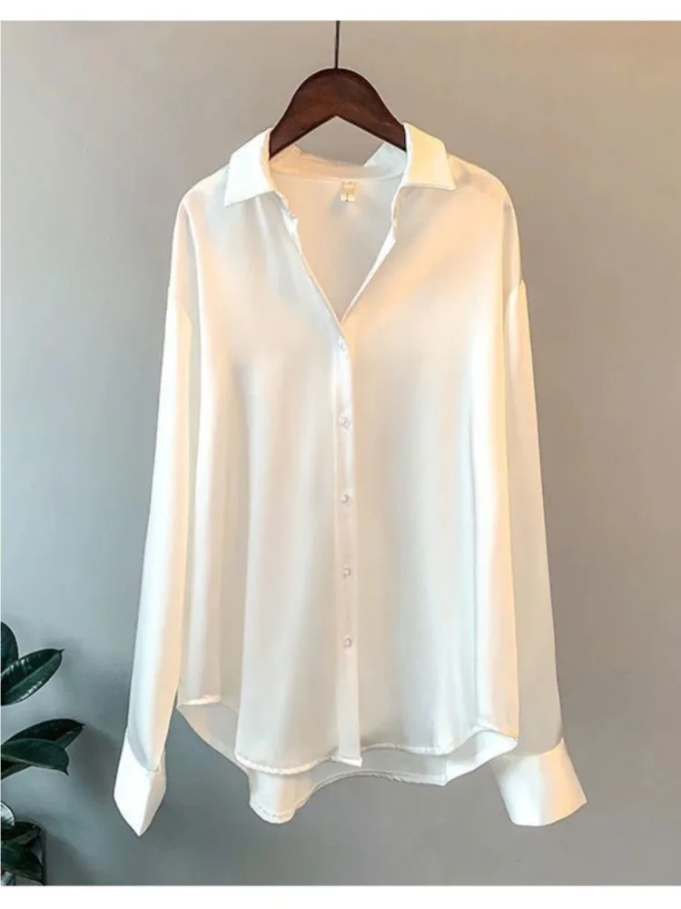 Plus Size Casual Women Silk Sh – Silk Blouse recenzja i cena