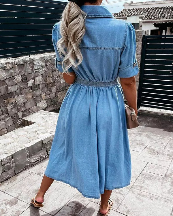 Damska sukienka koszulowa z de – Midi Dress recenzja i cena