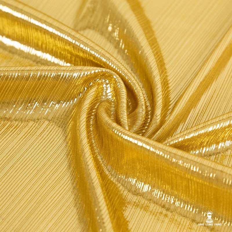 Złotożółta prążkowana dzianina – Evening Gown recenzja i cena