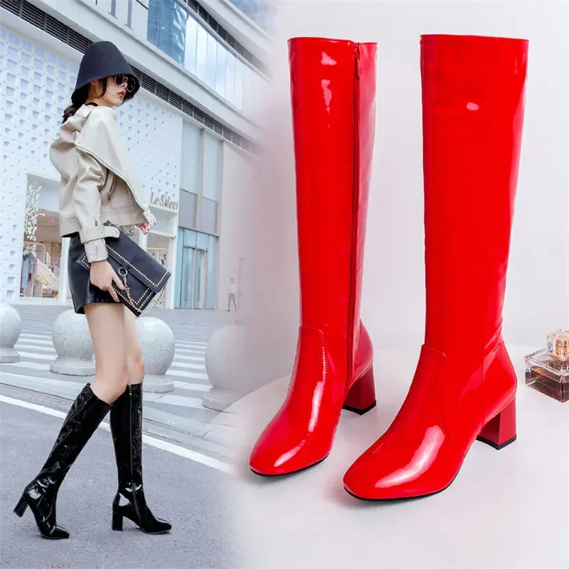 Red White Patent Leather Women – Women'S Red Formal Wear recenzja i cena